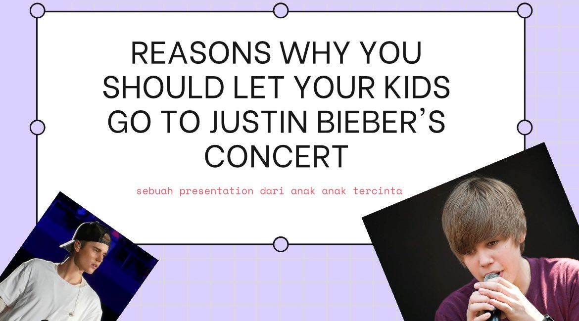 siblings made slide presentation to convince strict parents to let them go to justin bieber’s concer