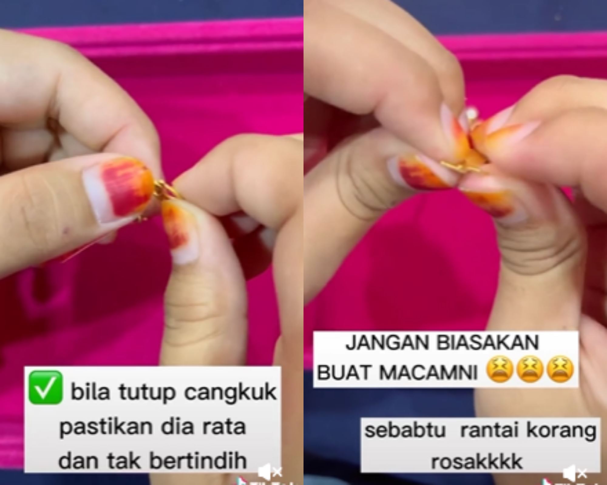 ini teknik cangkuk gelang yang betul, tidak lagi mudah tercabut dan tersangkut