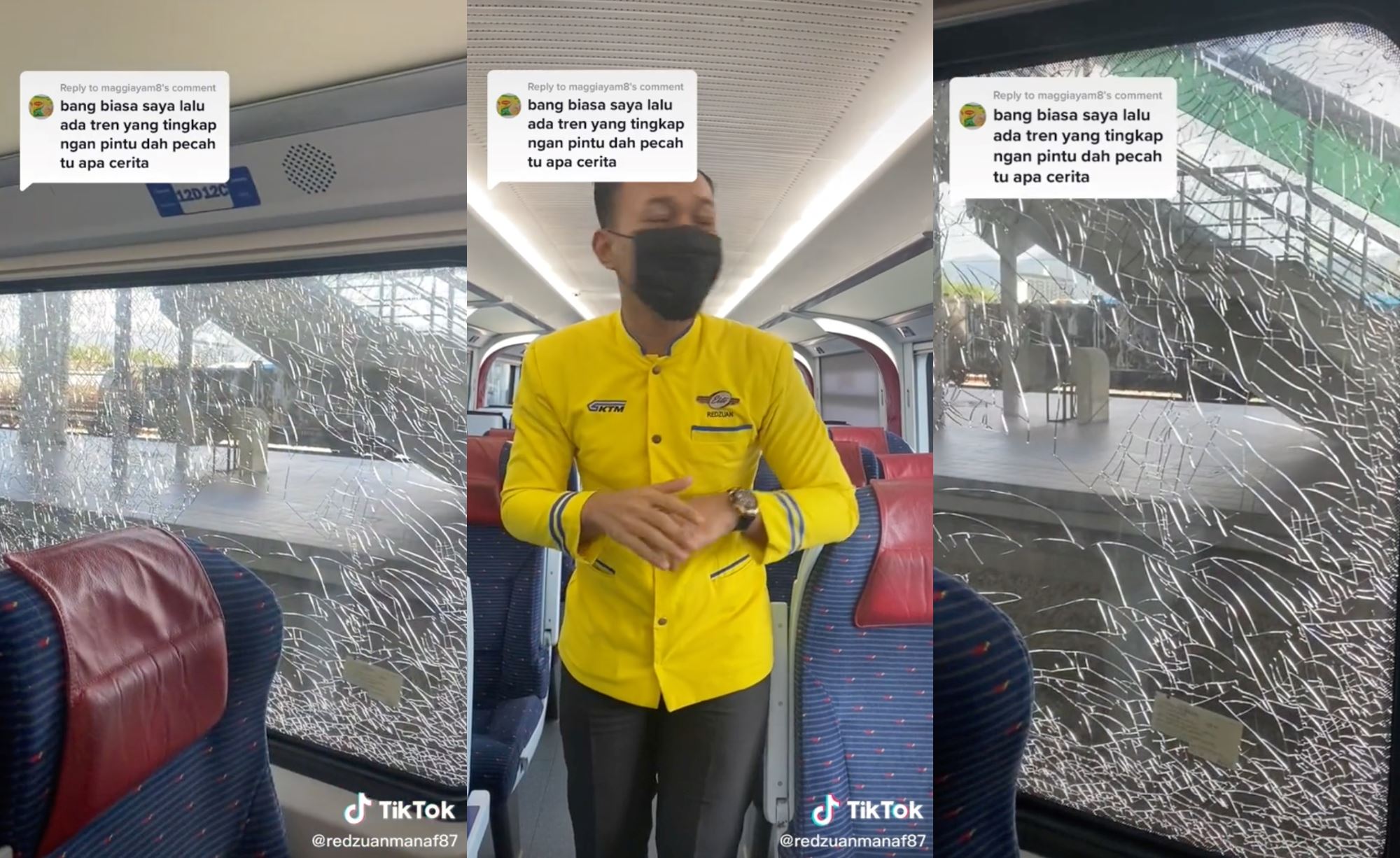“stop throwing stones at trains!” urges ktm conductor after train window cracks due to rock-throwing