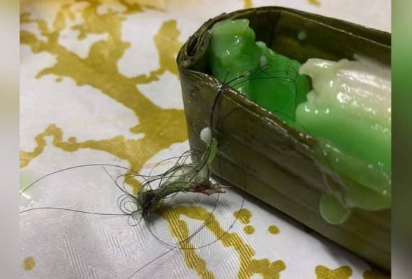 sampel kuih limas gumpalan rambut jalani analisa makmal