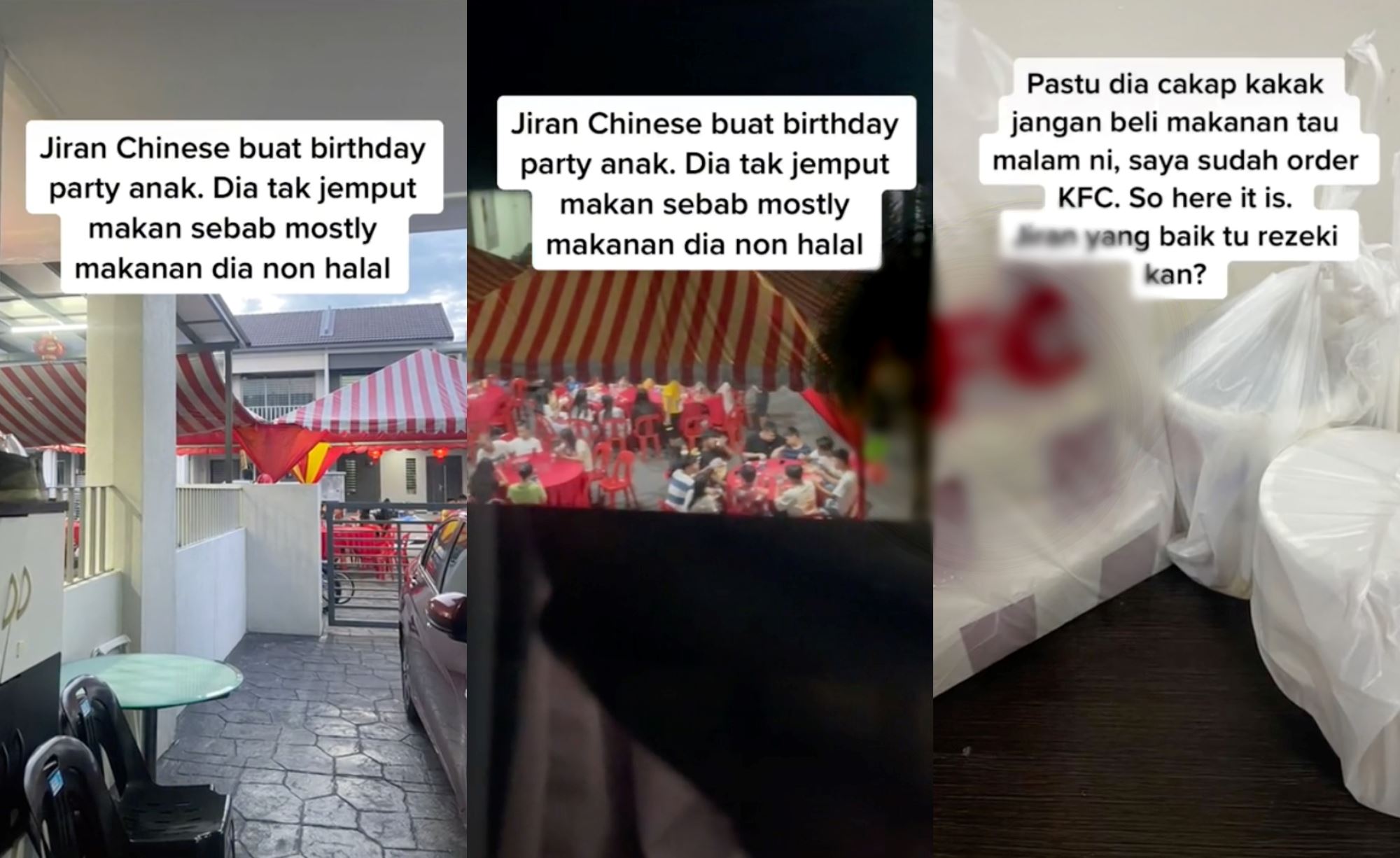 netizens praise m’sian who throws birthday party at home & buys halal food for their neighbour