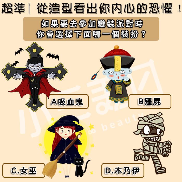 💖【心理测验】你会扮哪个角色参加变装派对❗️测出你内心的恐惧🧟‍♂️