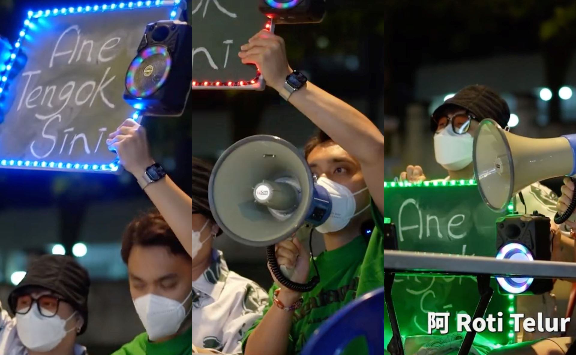 video of youtuber using led sign board and speakers to order at mamak went viral!