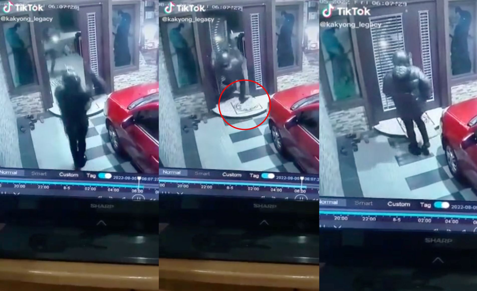 man in ipoh barely escaped when parang-armed robber slipped on floor mat