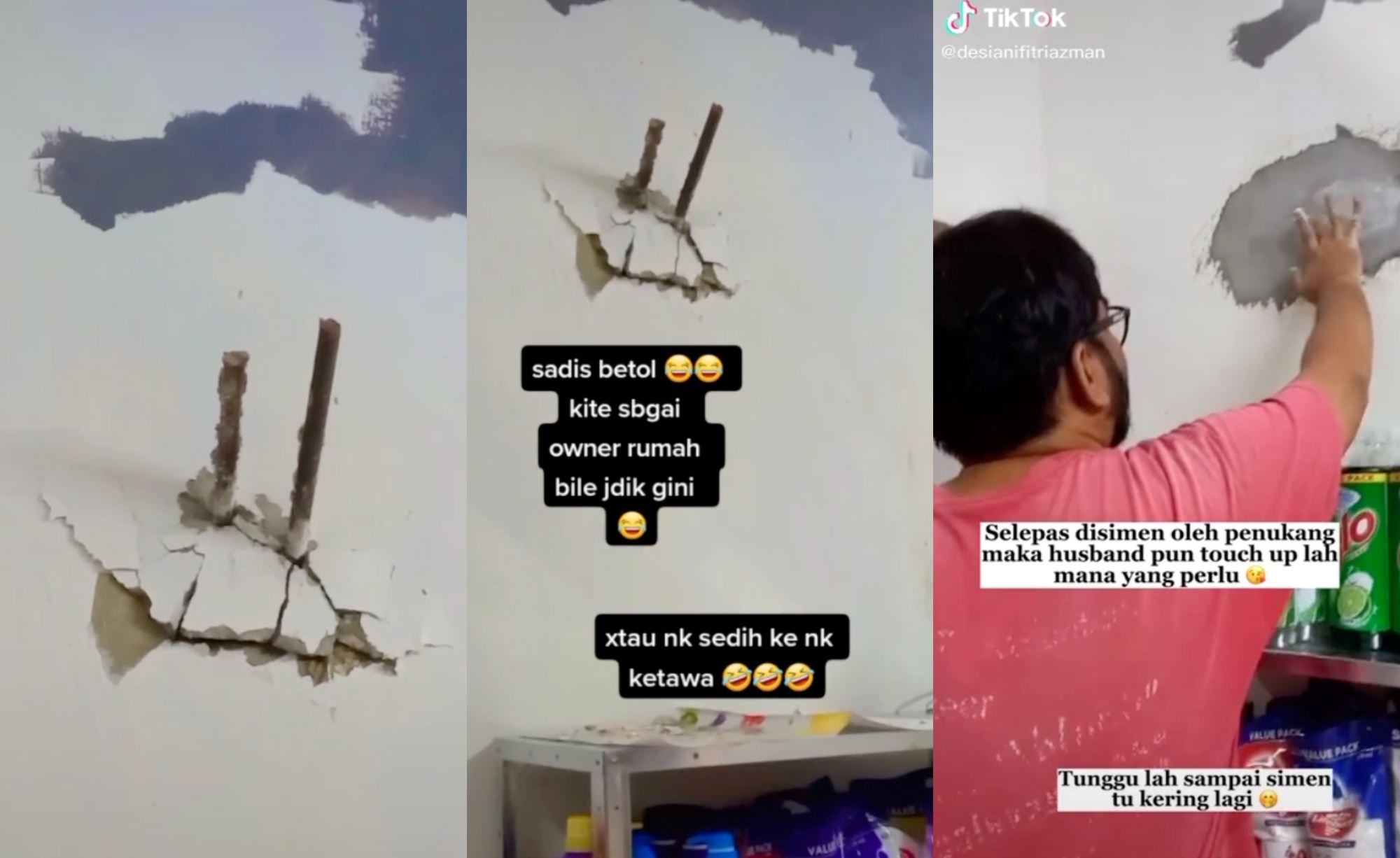 woman shares how her neighbour’s contractor drills hole through her bedroom wall, netizens amused