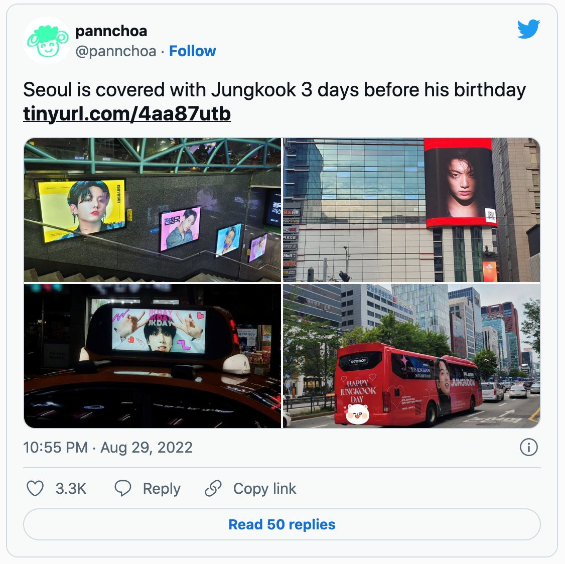 🎂bts成员柾国9月1日生日❗️粉丝生日应援超狂🔥首尔到处都看到「柾国」