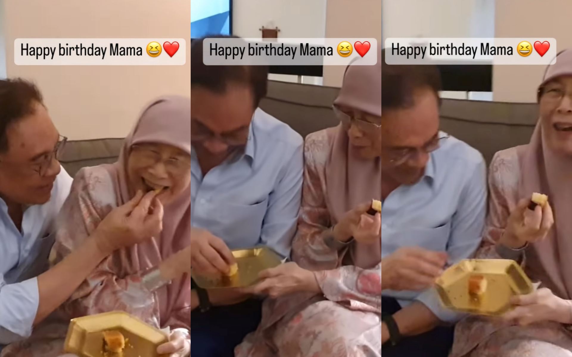 prime minister’s daughter, nuha shares adorable video of anwar ibrahim and wan azizah on her mother’s birthday