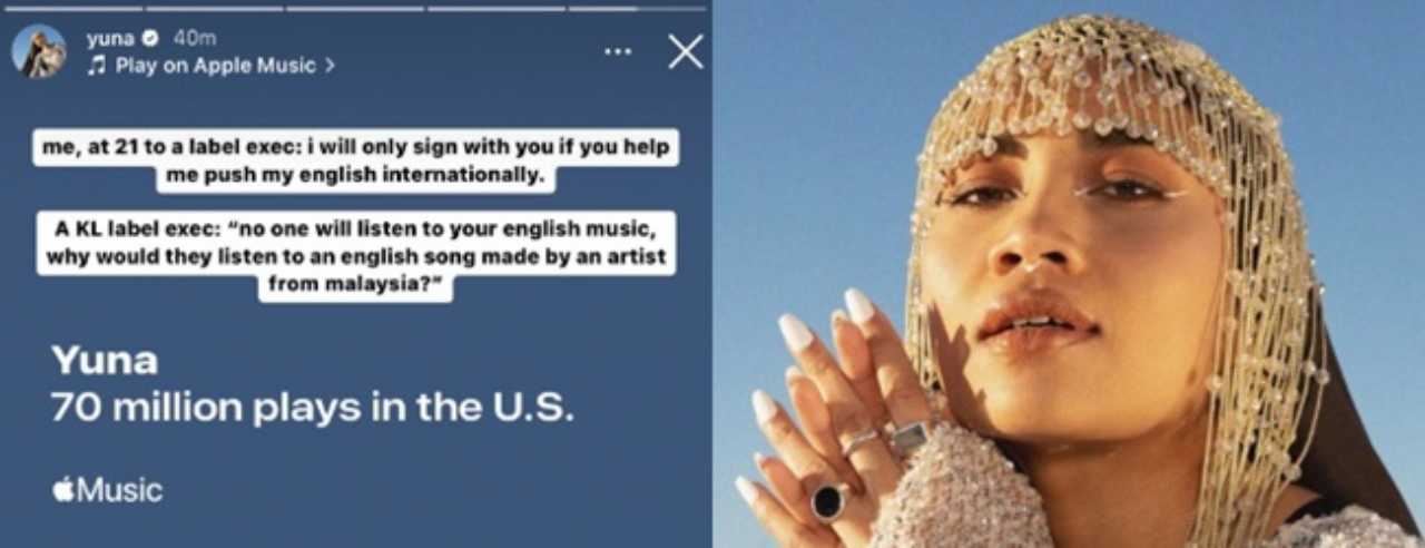 yuna dedah ada syarikat tempatan pernah tolak lagu inggerisnya dulu