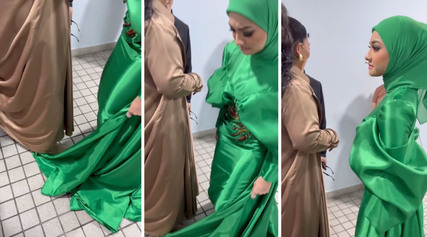 kain dipijak sherry, gelagat hawa rizwana dipuji comel [video]