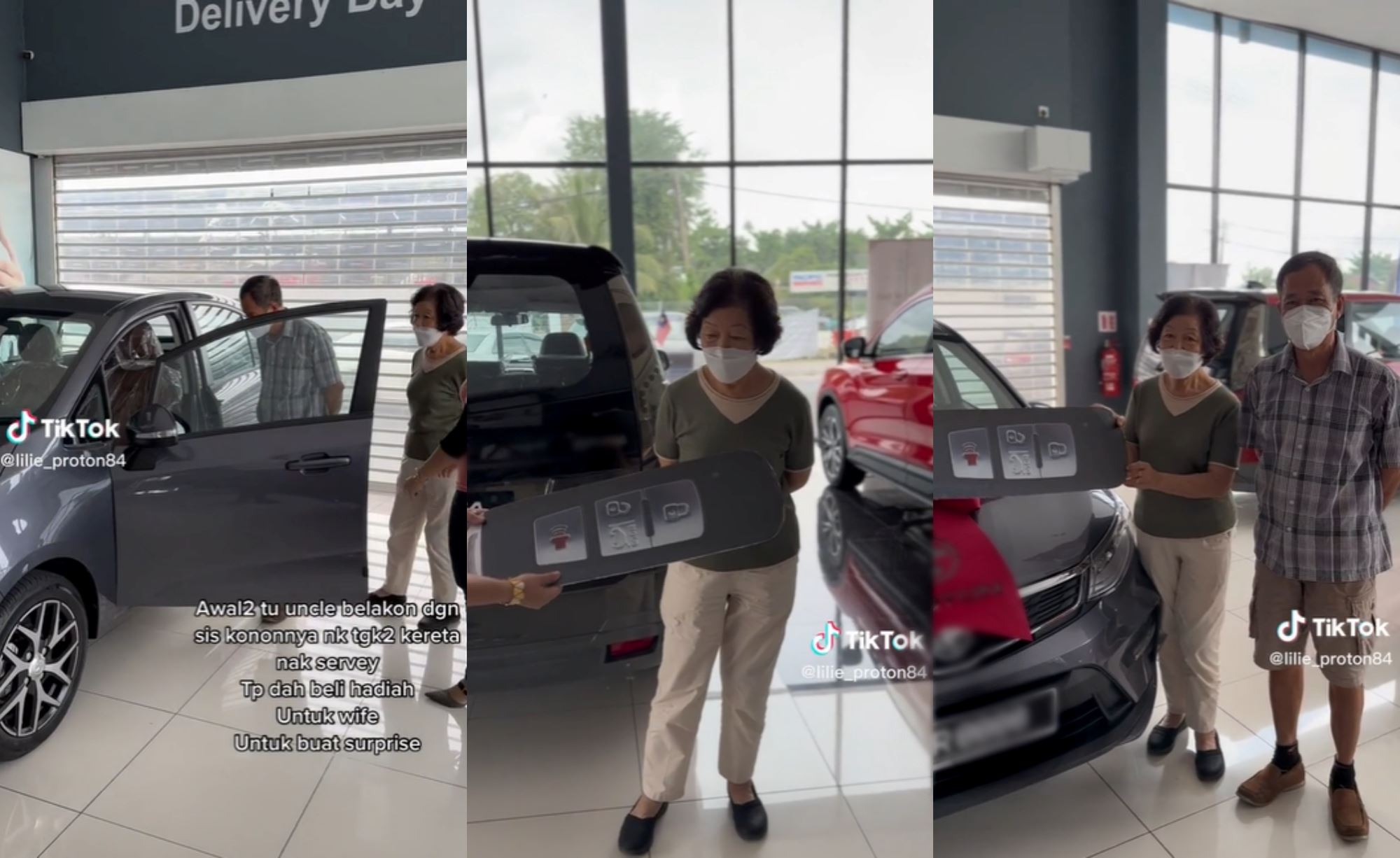 video of elderly uncle surprising his wife with new car went viral, netizens touched!
