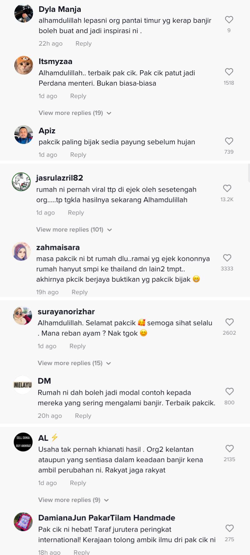 dulu pernah kena ejek, rumah kelong kini terapung selamat dari banjir