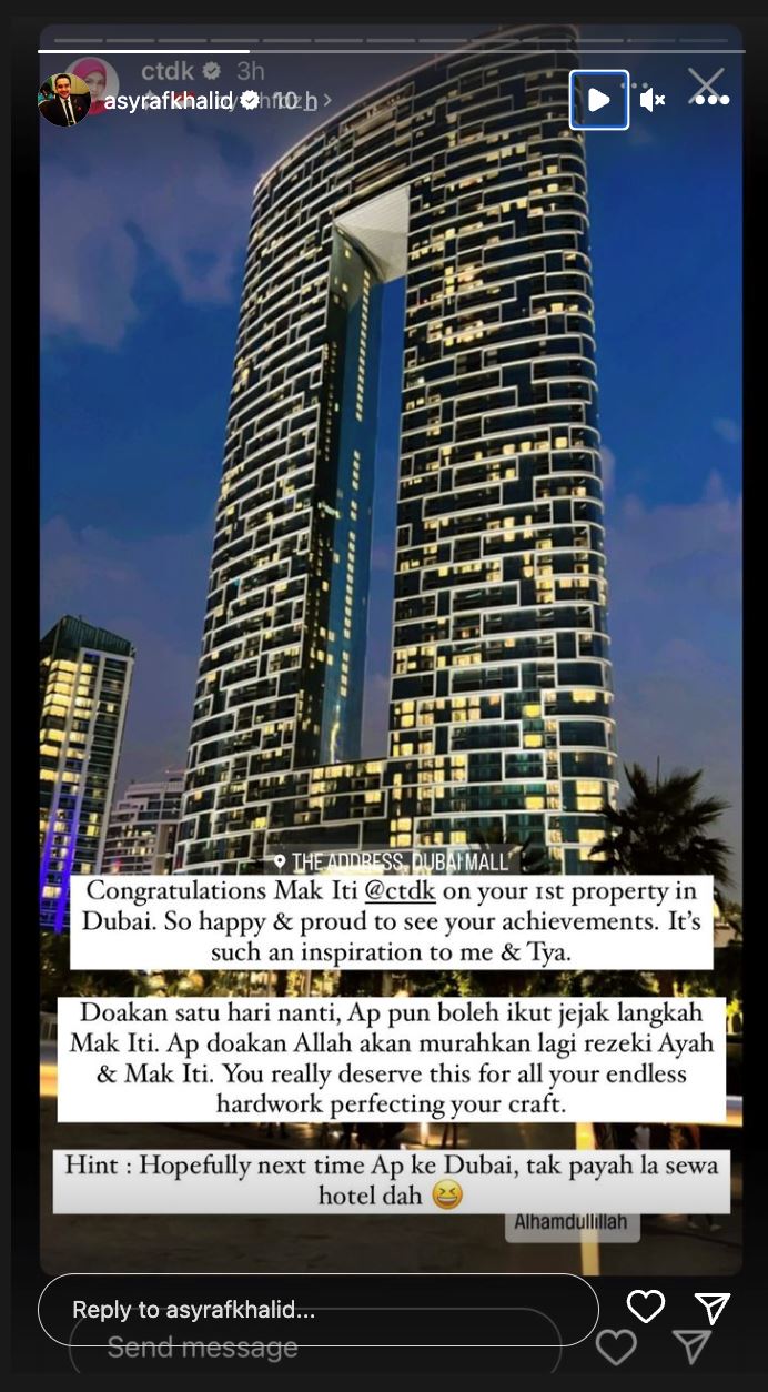 peminat tumpang gembira siti nurhaliza beli rumah di dubai, “home sweet home..”