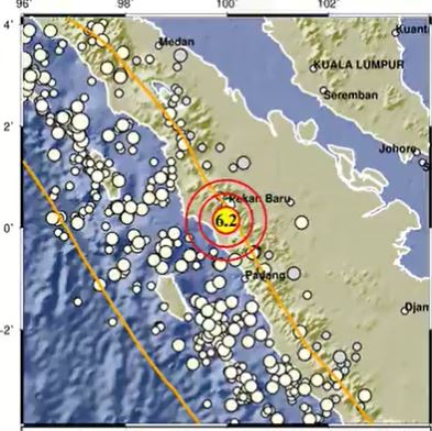 gempa bumi indonesia, gegaran terasa sampai semenanjung malaysia