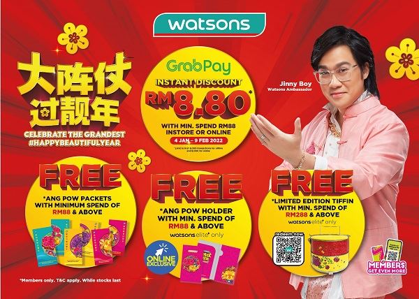 Watsons使用GrabPay折扣
