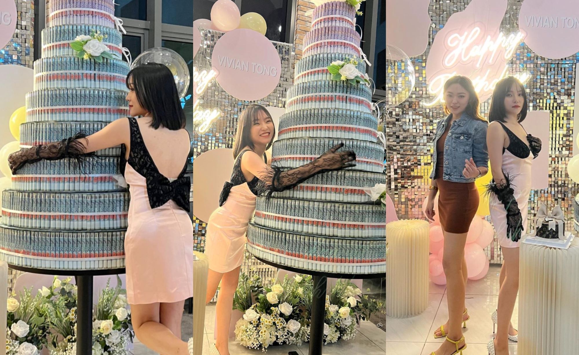 wah! m’sian receives money cake worth rm52,000 from sister for her birthday!