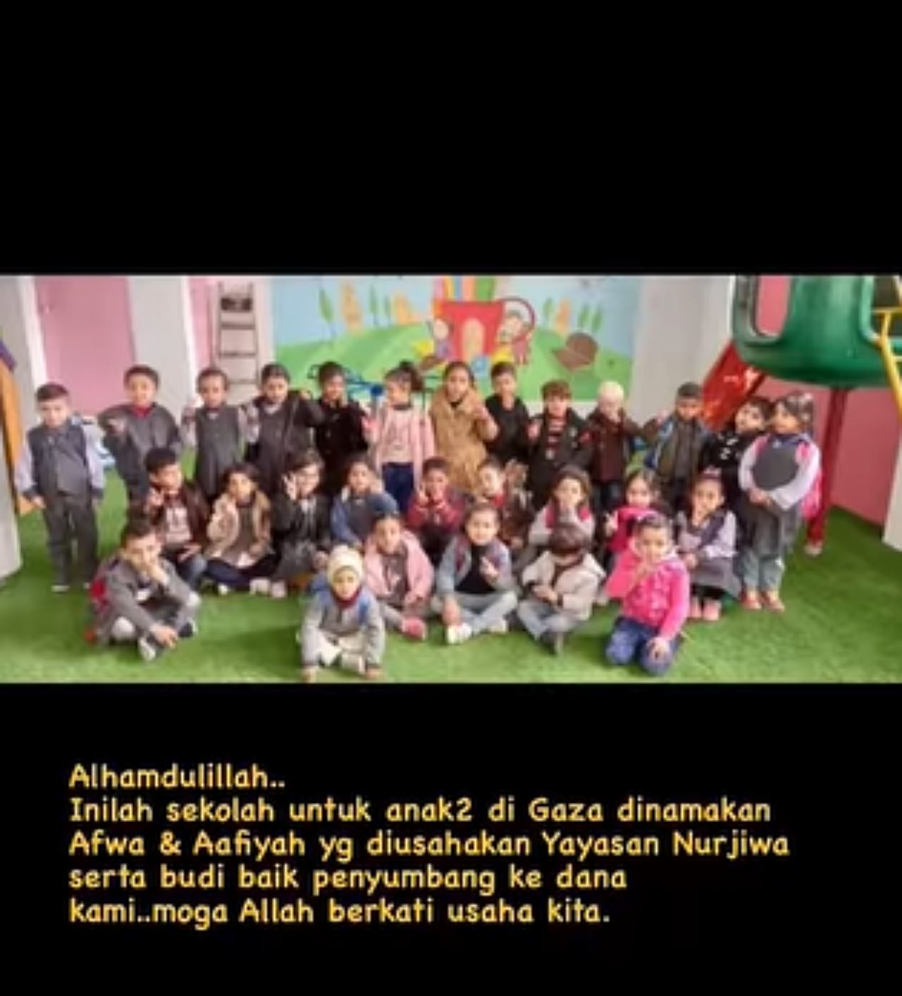 siti, suami buka sekolah di palestin, beri nama afwa & aafiyah