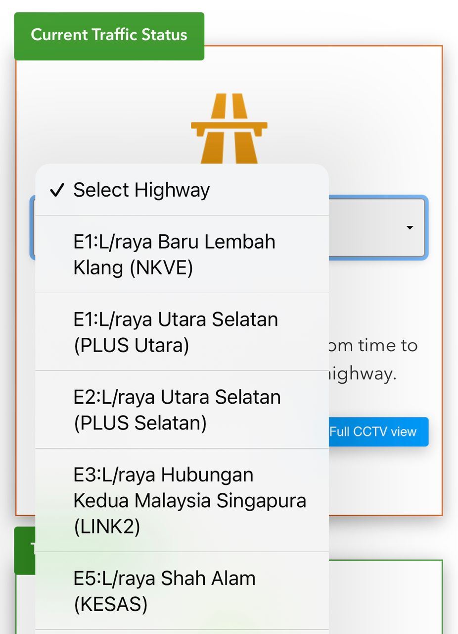 🚗 上网查看全马路况 | 让你避开塞车路段 🛣️ 