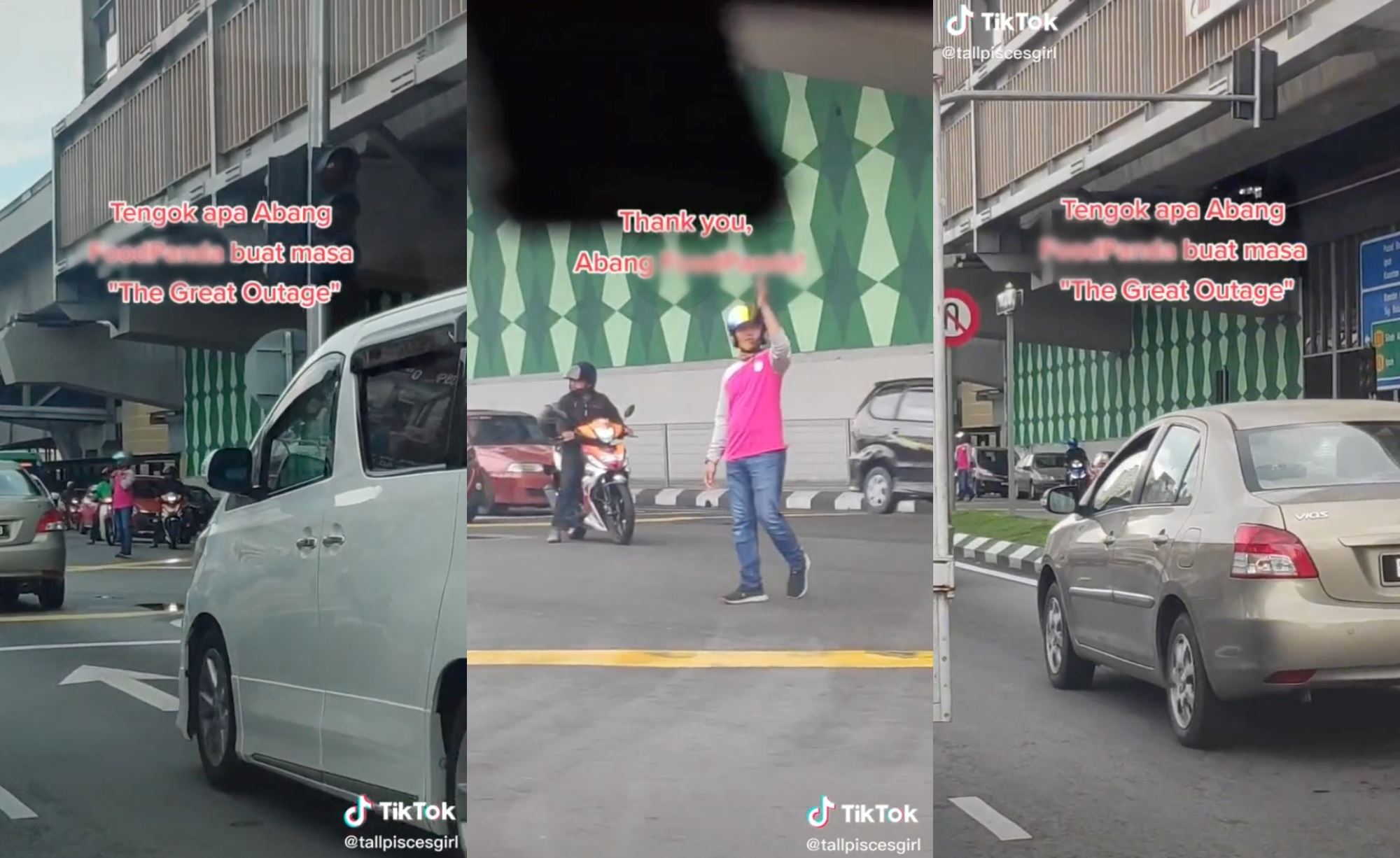 delivery rider in kepong praised for keeping traffic smooth during klang valley blackout