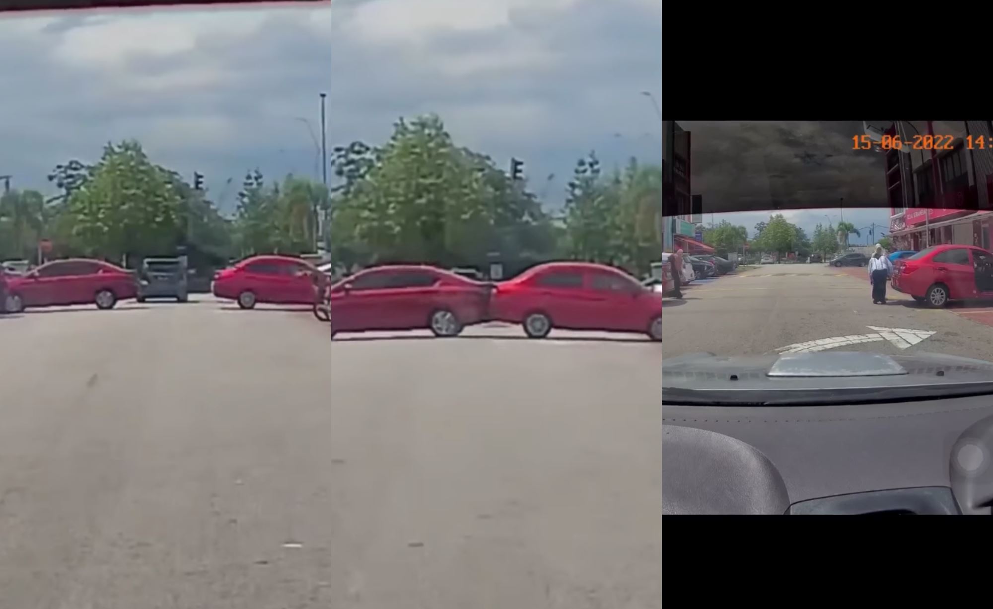 video of cars reversing at the same time & crashing into each other went viral, netizens amused!