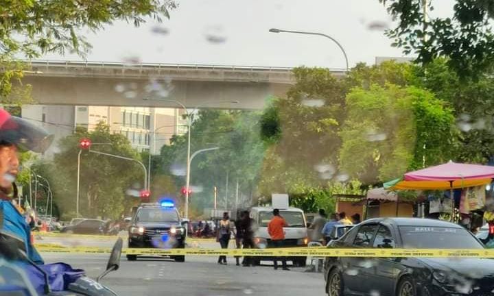 lone robber shoots security guards during a heist in puchong