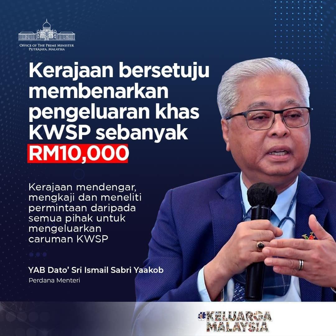 kerajaan setuju pengeluaran khas kwsp rm10,000