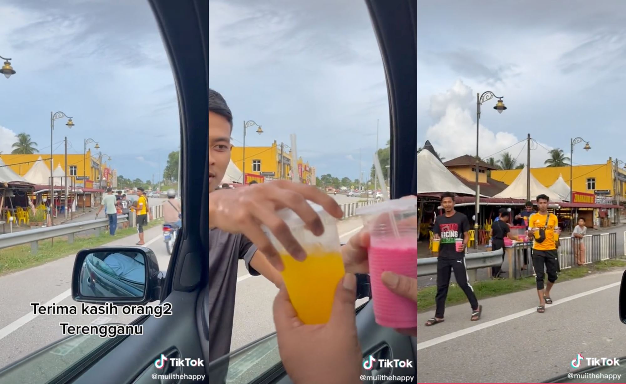 kind m’sians in terengganu give away drinks to drivers stuck in heavy traffic