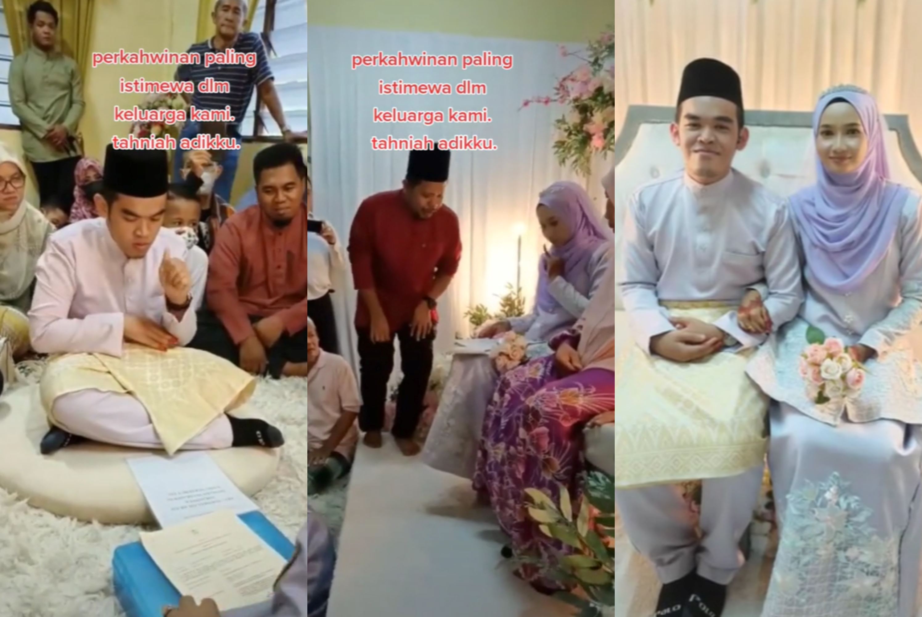 oku couple gets married using sign language, malaysians touched!