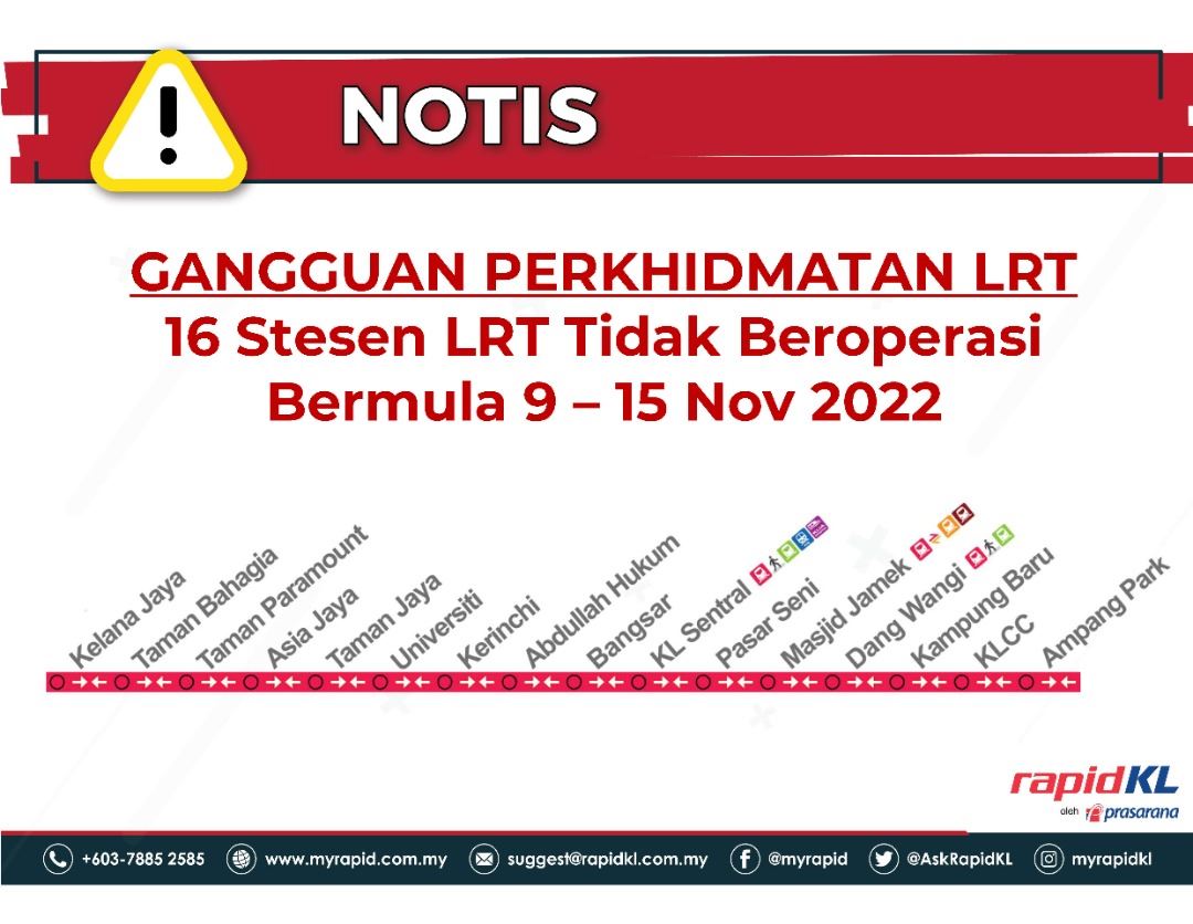 lrt tergendala lagi, ramai marah kena sidai
