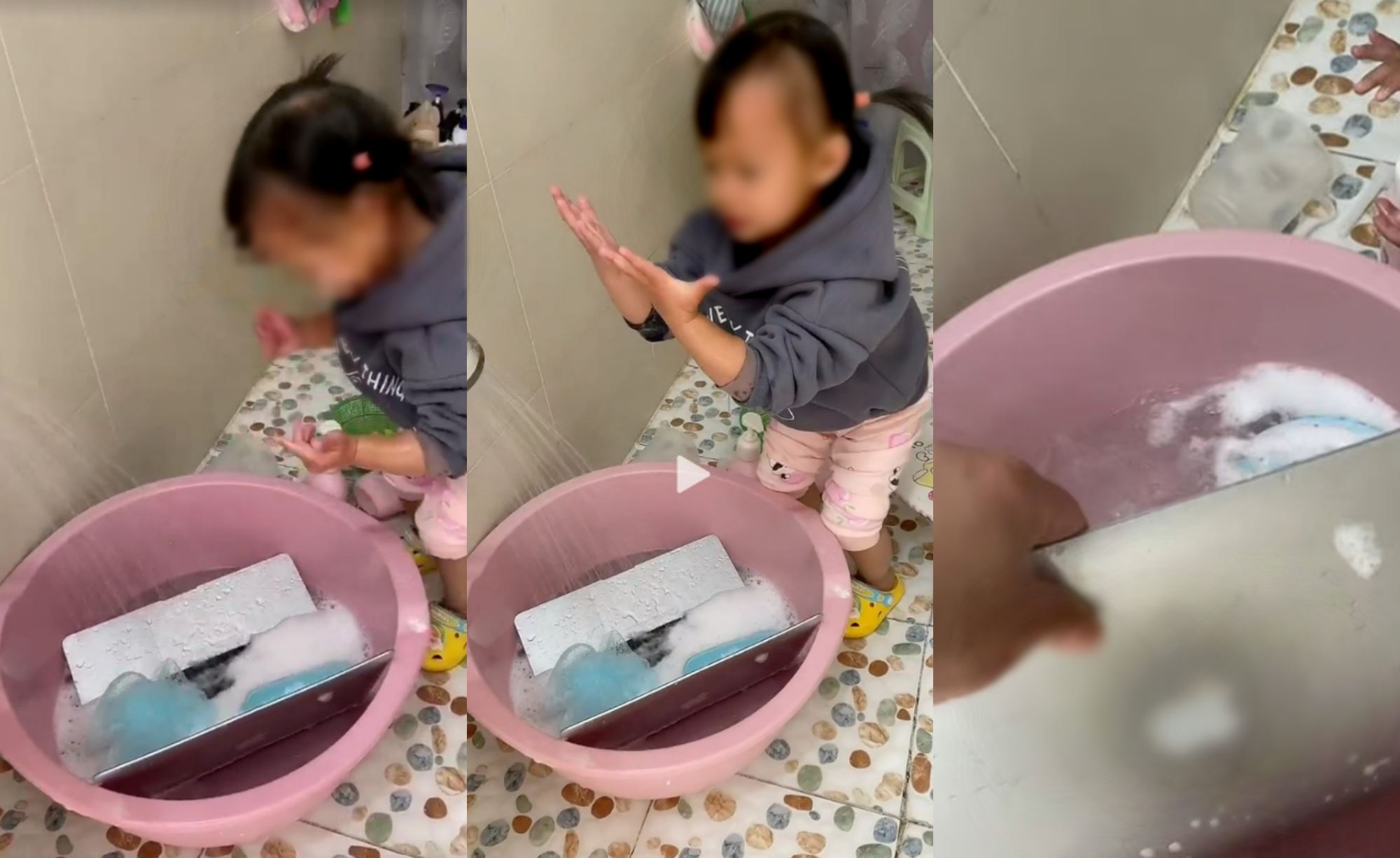 chinese girl washes her father’s laptop with soap and water after he said it’s full of “trash”