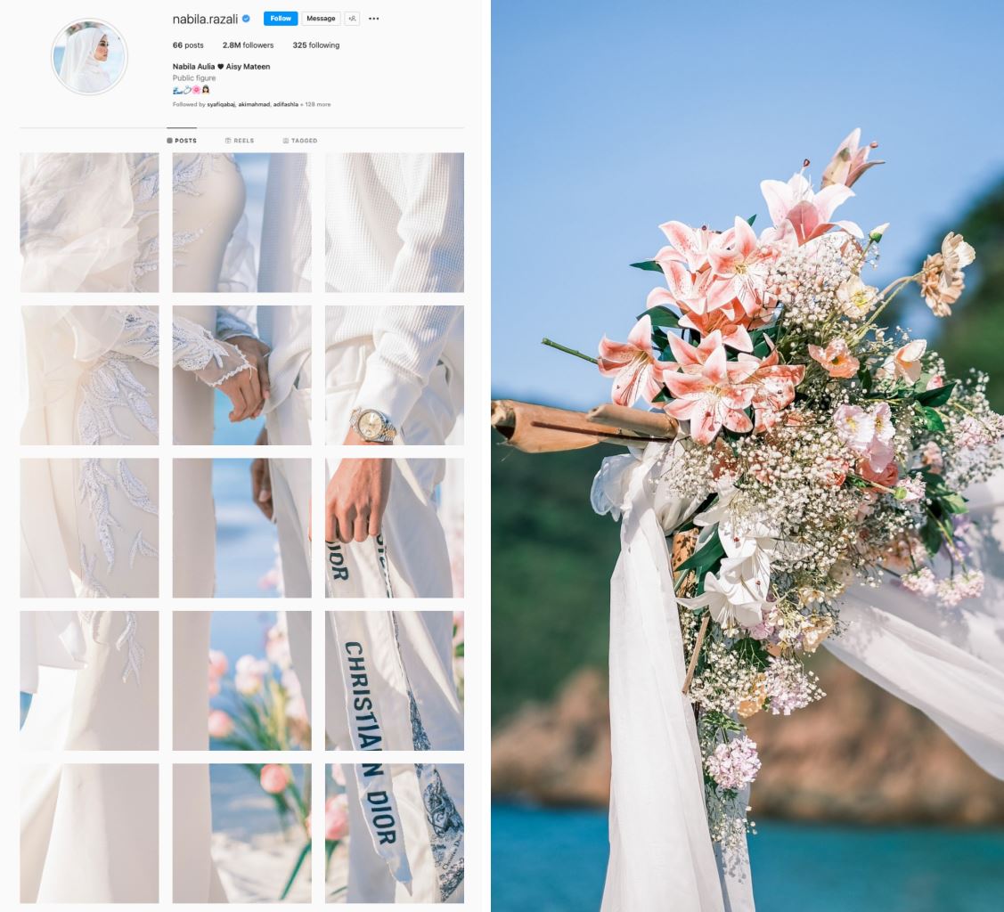 foto majlis kahwin, emoji cincin, nabila razali dah nikah ke?