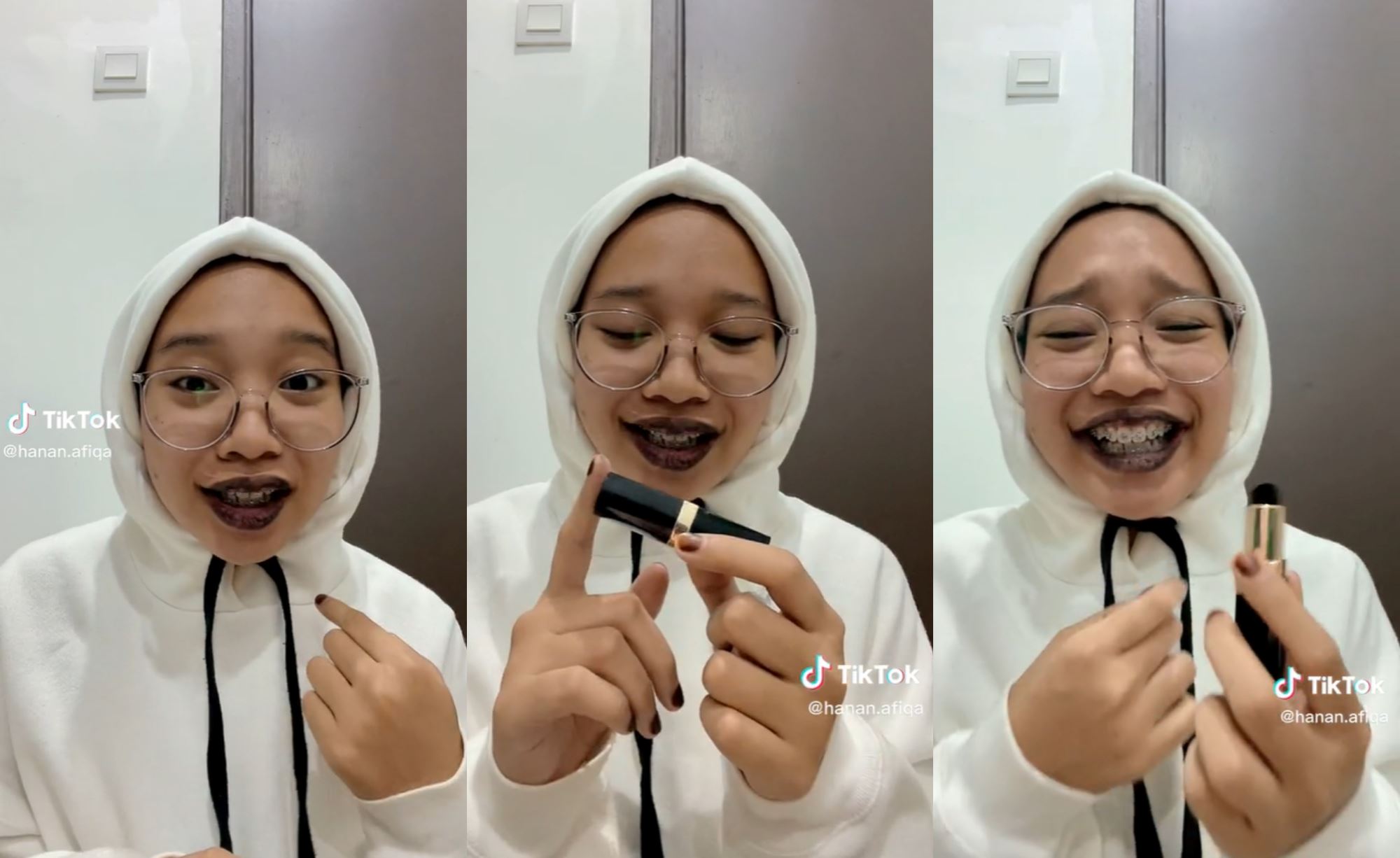  “it’s not lipstick!” woman goes through her mother’s makeup bag and found black lipstick, thinking it changes colour