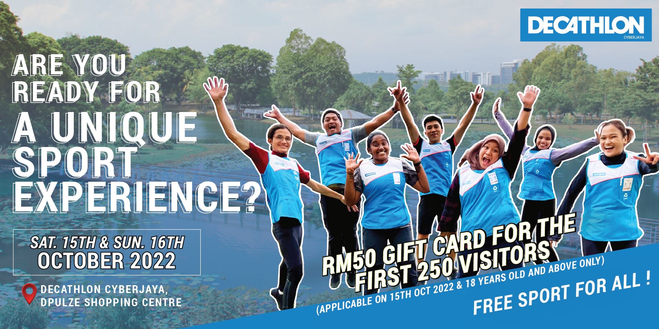 decathlon bakal buka cawangan baru di cyberjaya hujung minggu ini!