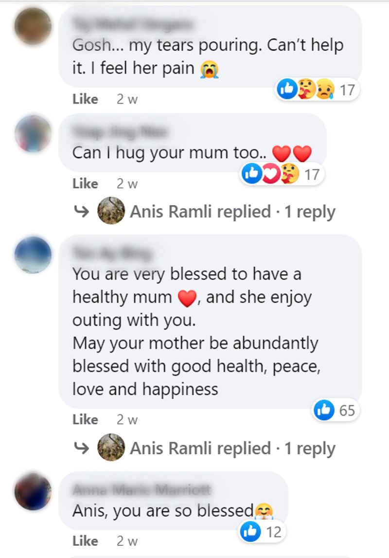 m’sian woman breaks down in tears after approaching a stranger’s family and asked the mother for a hug