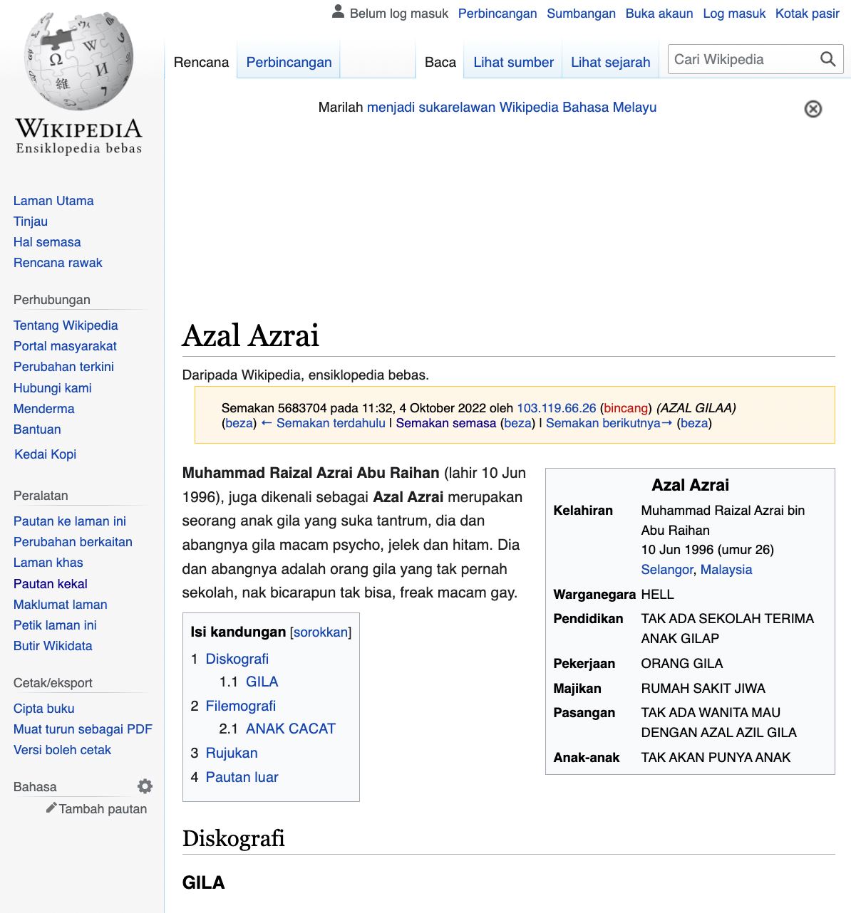 zarina zainuddin kesal anaknya, azal azrai dilabel orang gila