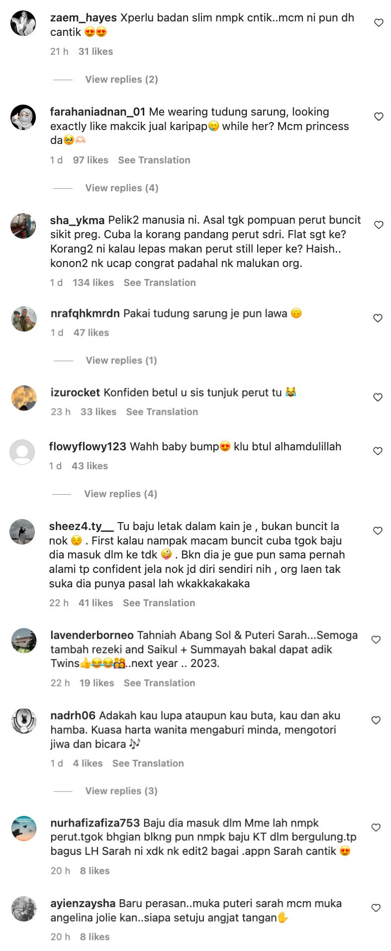 perut nampak macam hamil, ini respon dari puteri sarah