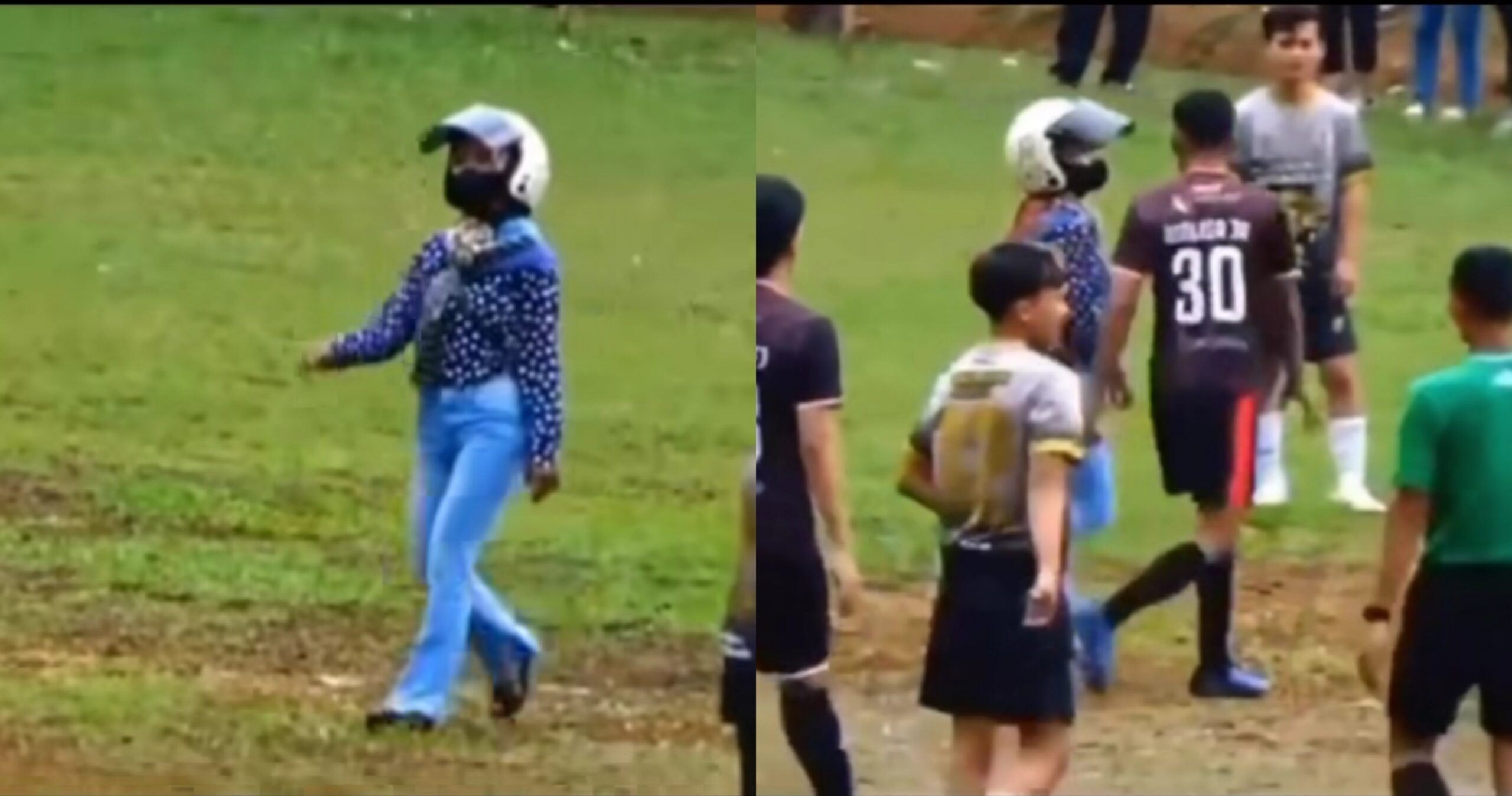 perlawanan bola sepak terhenti gara-gara teman wanita ajak pulang