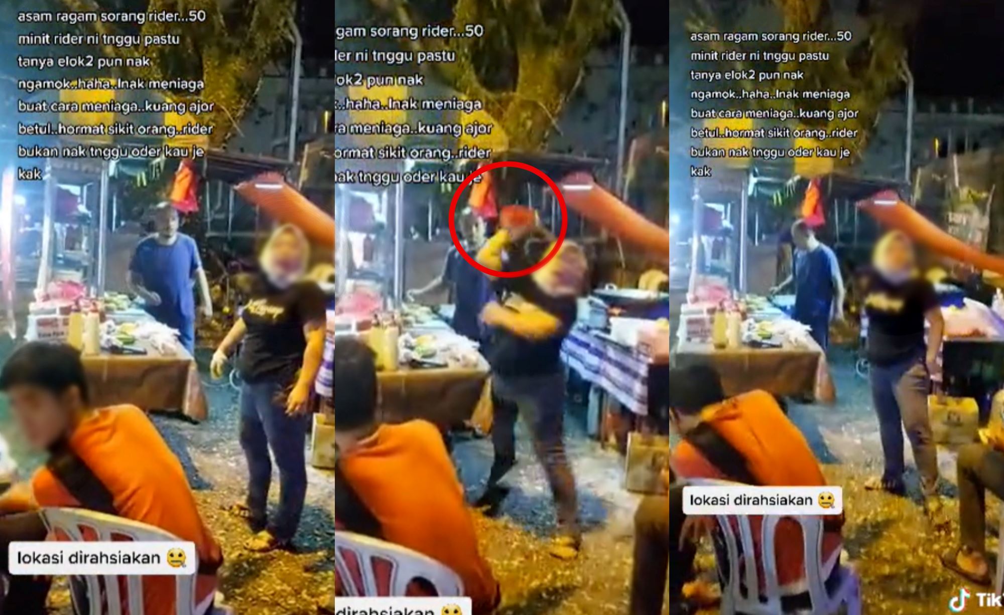 burger seller swears and throw bottle of sauce at delivery rider who had been waiting 50 minutes for their order