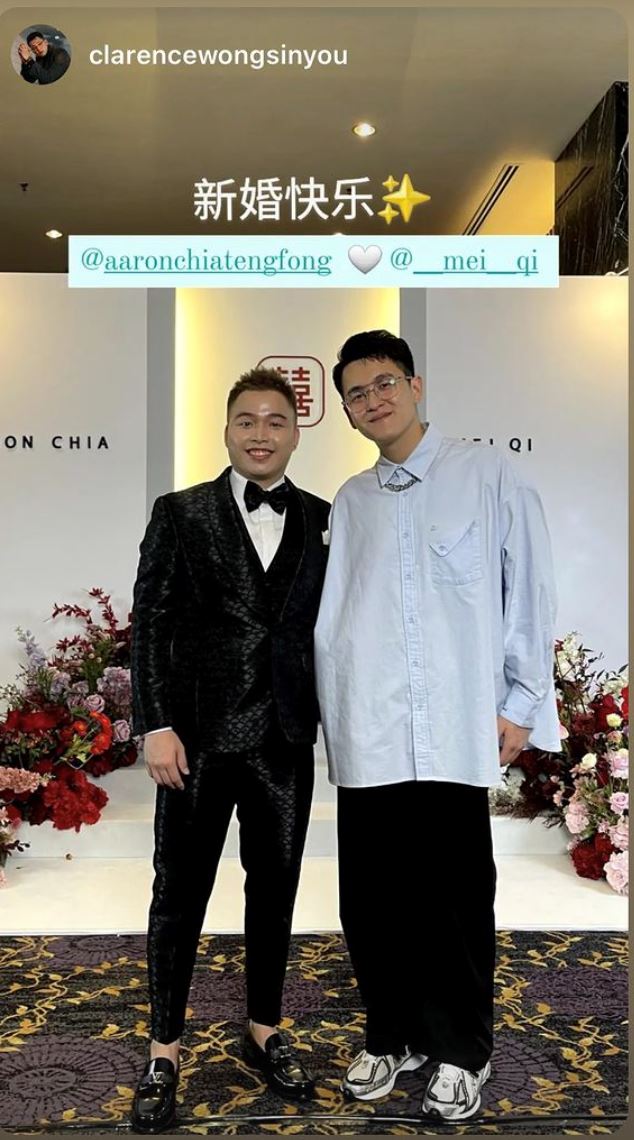 💍【多图】aaron谢定峰终于和老婆完成婚礼啦❗️许多圈中好友出席星光熠熠呀