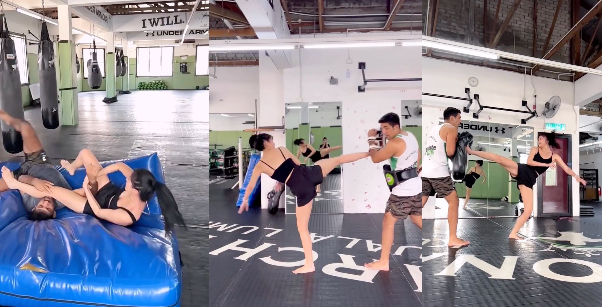 pamer aksi bertarung, ada peminat rela ditumbuk elizabeth tan