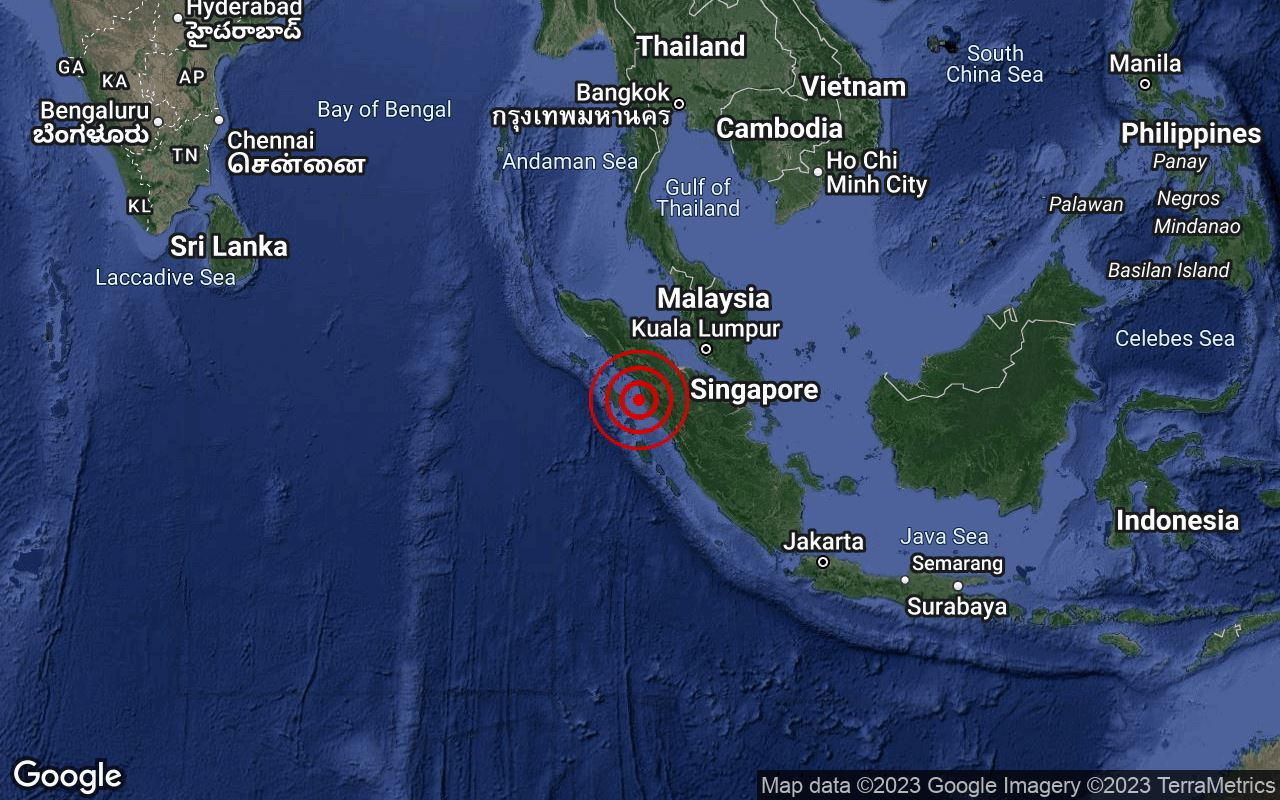 beberapa negeri di malaysia terasa gegar susulan gempa bumi indonesia malam tadi