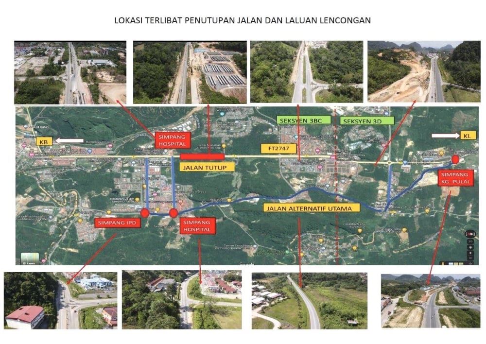 polis cadang guna lpt, lebuh raya timur barat elak sesak di gua musang masa pulang beraya