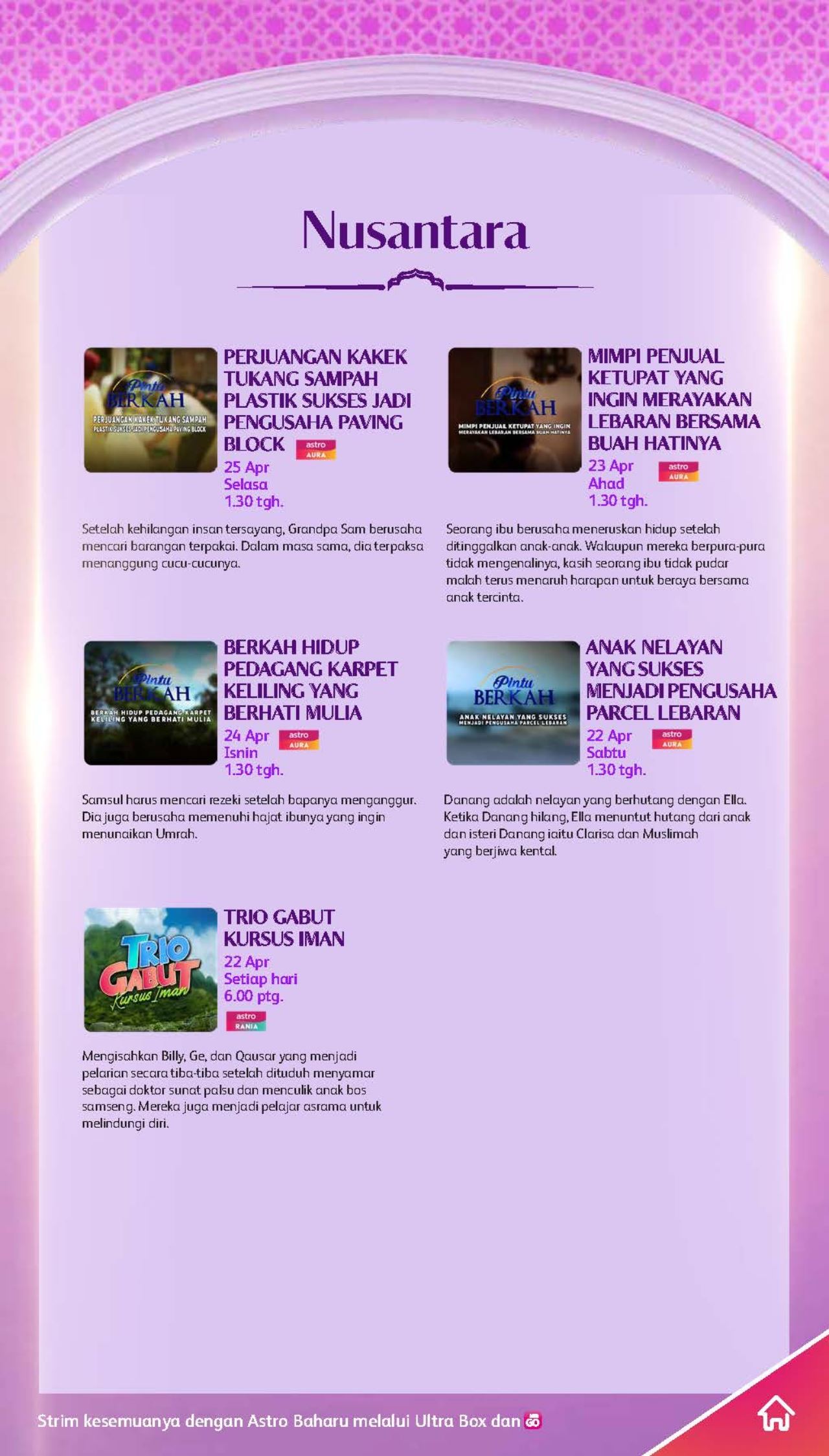 ini senarai program dan rancangan menarik di astro sepanjang aidilfitri 2023