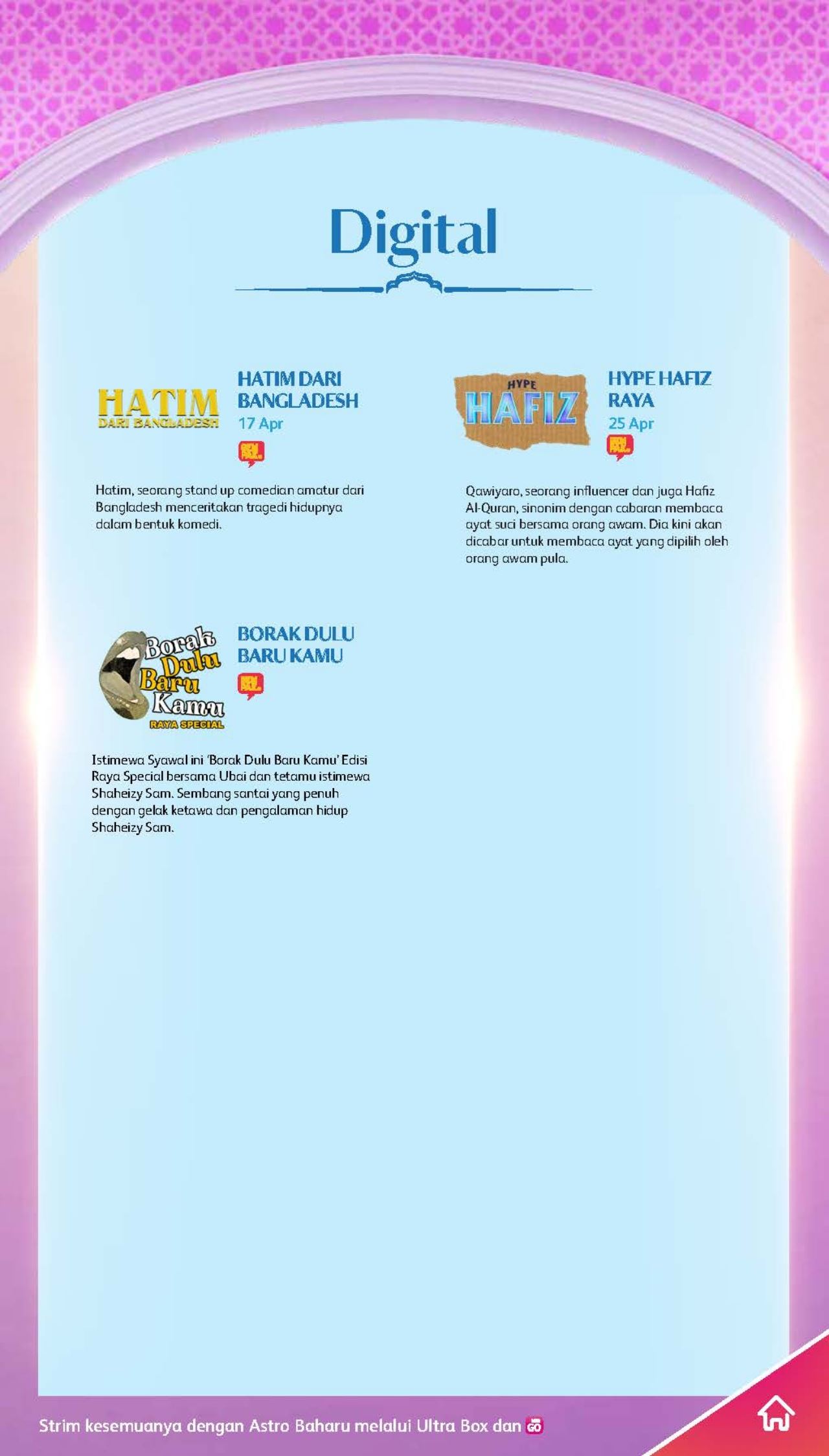 ini senarai program dan rancangan menarik di astro sepanjang aidilfitri 2023