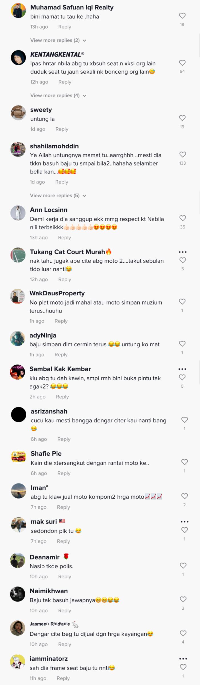 dah lambat nak pergi show, nabila razali terpaksa tahan motor nak tumpang