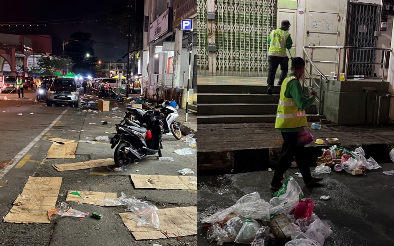 bazaar in kelantan littered despite garbage disposal facilities prepared by local council