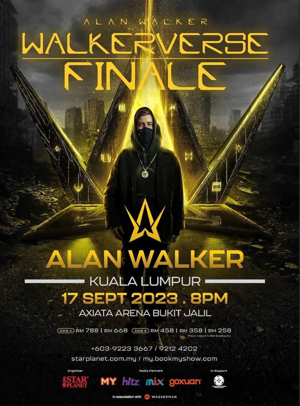 【附票价】alan walker 9月17日来马开唱！最低只需rm258！