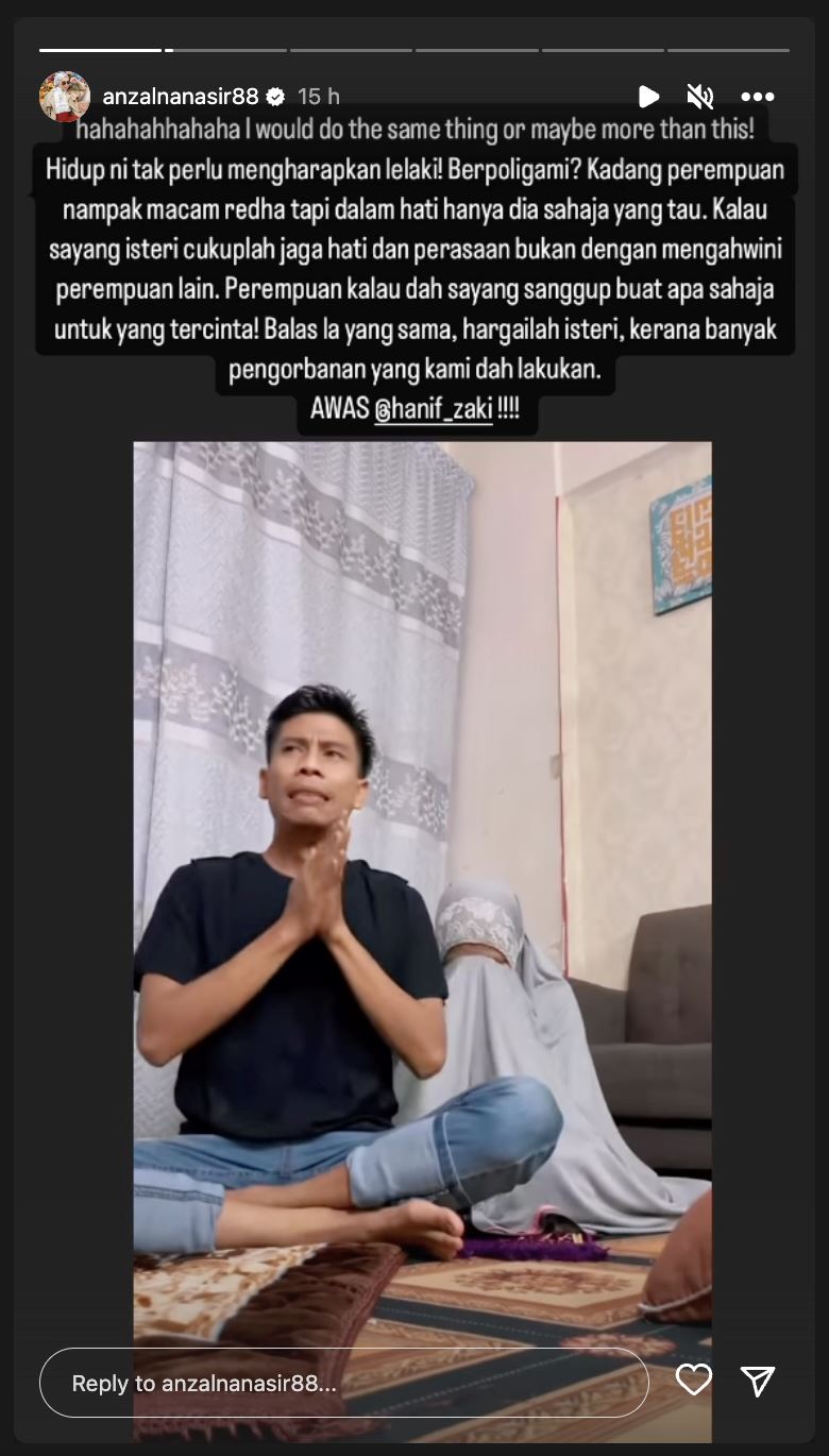 anzalna nasir ingatkan suami tak payah sibuk beristeri dua, “i pun you tak boleh handle!”