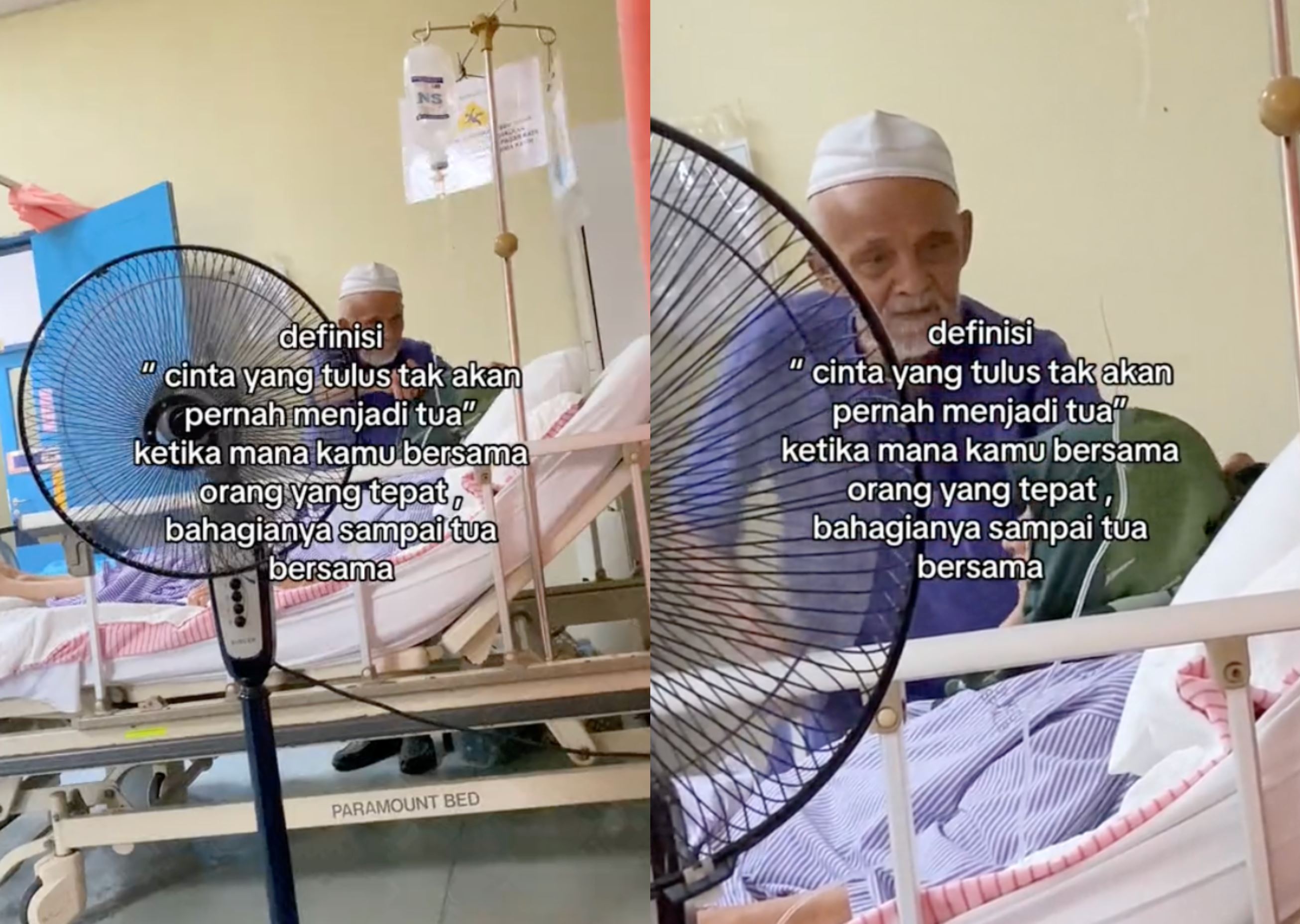 video of elderly pak cik caring for his ailing wife in the hospital touched malaysians hearts online!