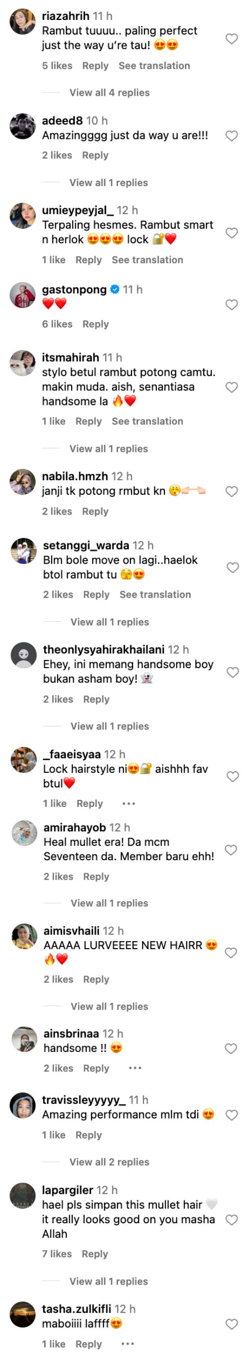 kekal imej kacak macam ‘oppa’, peminat minta hael husaini tak potong rambut