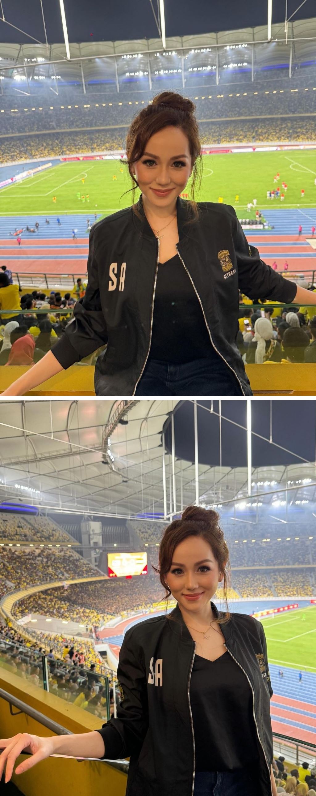 sophia albarakbah pergi stadium tengok bola pun melawa!